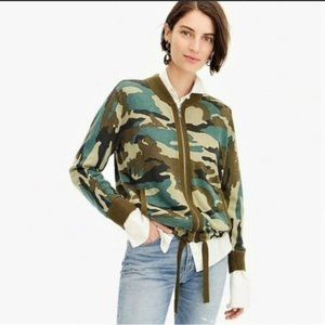 J. Crew Camo Zip Up Sweater Sz XS